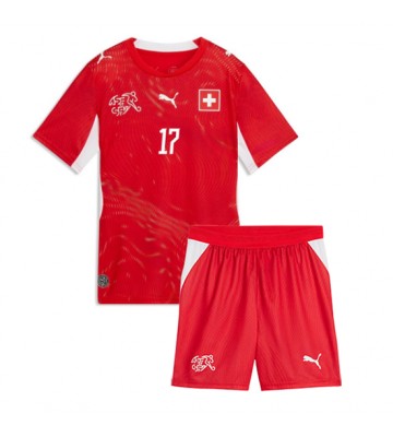 Schweiz Ruben Vargas #17 Hjemmebanetrøje Børn VM 2026 Kortærmet (+ Korte bukser)